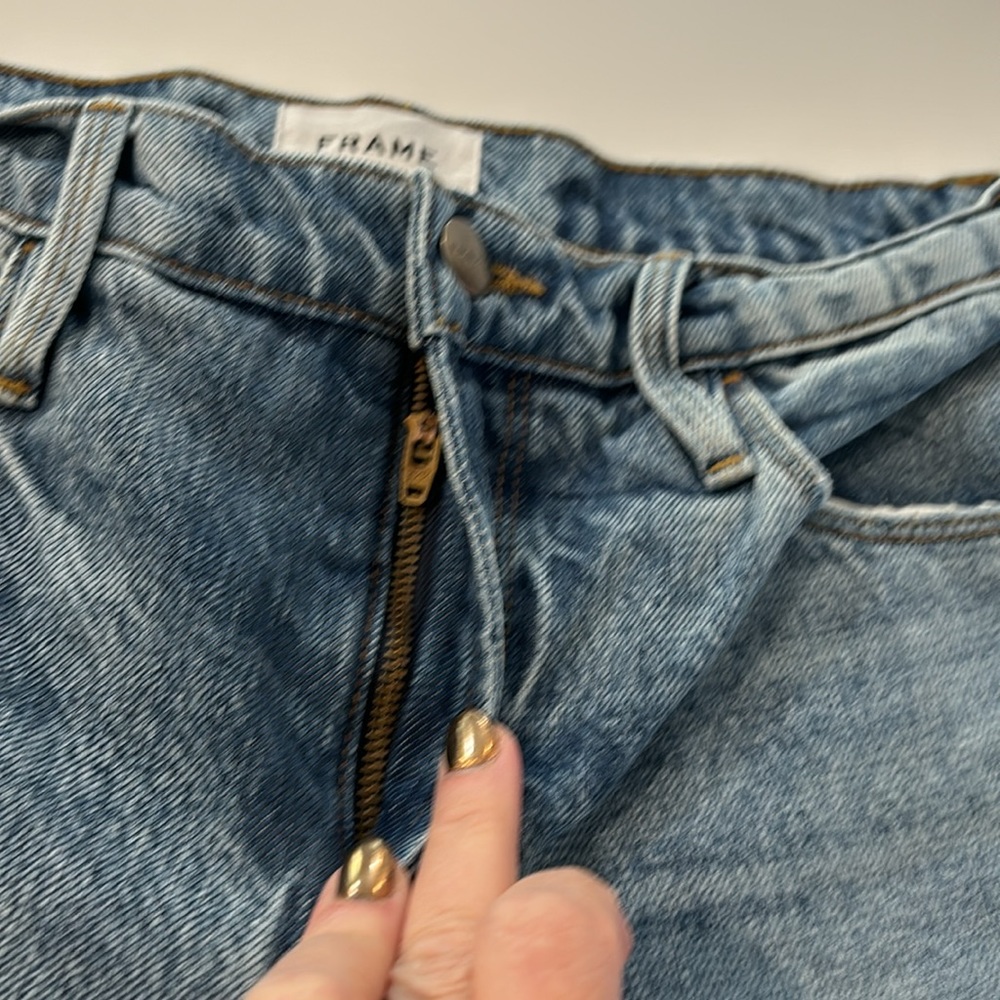 Frame High Rise Straight Leg Jeans Size 24 - Picture 13 of 13